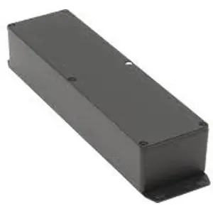 Aluminum die cast enclosure, (L x W x H) 254 x 70 x 50 mm, black (RAL 9005), IP54, 1590BXFBK - 1