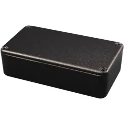 Aluminum die cast enclosure, (L x W x H) 188 x 120 x 37 mm, black (RAL 9005), IP54, 1590DDFBK