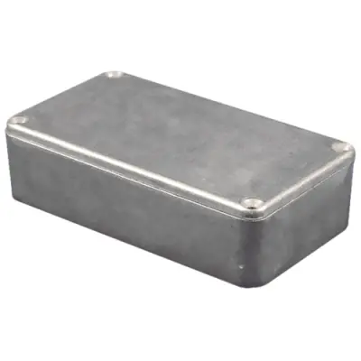 Aluminum die cast enclosure, (L x W x H) 188 x 119 x 56 mm, black (RAL 9005), IP54, 1590DFBK - 1