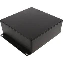 Aluminum die cast enclosure, (L x W x H) 188 x 188 x 67 mm, black (RAL 9005), IP54, 1590FFBK