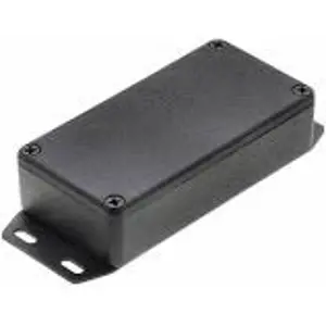 Aluminum die cast enclosure, (L x W x H) 100 x 50 x 25 mm, black (RAL 9005), IP54, 1590GFBK - 1