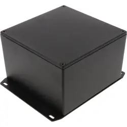 Aluminum die cast enclosure, (L x W x H) 125 x 125 x 79 mm, black (RAL 9005), IP54, 1590KFBK
