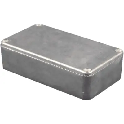 Aluminum die cast enclosure, (L x W x H) 125 x 125 x 57 mm, black (RAL 9005), IP54, 1590KKFBK - 1