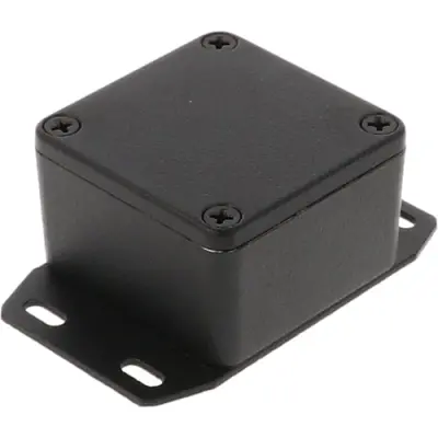 Aluminum die cast enclosure, (L x W x H) 51 x 51 x 31 mm, black (RAL 9005), IP54, 1590LBFBK - 1