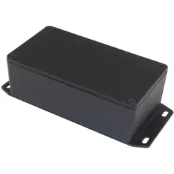 Aluminum die cast enclosure, (L x W x H) 121 x 66 x 40 mm, black (RAL 9005), IP54, 1590N1FBK