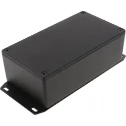 Aluminum die cast enclosure, (L x W x H) 153 x 83 x 50 mm, black (RAL 9005), IP54, 1590P1FBK