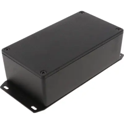 Aluminum die cast enclosure, (L x W x H) 153 x 83 x 50 mm, black (RAL 9005), IP54, 1590P1FBK - 1