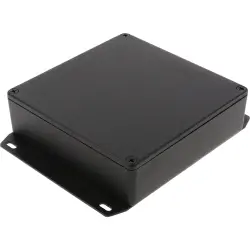 Aluminum die cast enclosure, (L x W x H) 120 x 120 x 34 mm, black (RAL 9005), IP54, 1590QFBK