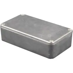 Aluminum die cast enclosure, (L x W x H) 192 x 112 x 61 mm, black (RAL 9005), IP54, 1590R1FBK