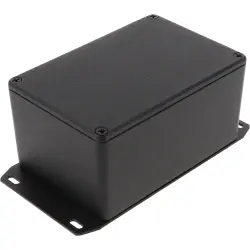 Aluminum die cast enclosure, (L x W x H) 120 x 80 x 59 mm, black (RAL 9005), IP54, 1590TFBK