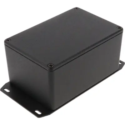 Aluminum die cast enclosure, (L x W x H) 120 x 80 x 59 mm, black (RAL 9005), IP54, 1590TFBK - 1