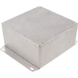Aluminum die cast enclosure, (L x W x H) 120 x 120 x 59 mm, natural, IP54, 1590UF