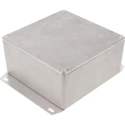 Aluminum die cast enclosure, (L x W x H) 120 x 120 x 59 mm, natural, IP54, 1590UF - 1