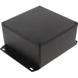 Aluminum die cast enclosure, (L x W x H) 120 x 120 x 59 mm, black (RAL 9005), IP54, 1590UFBK