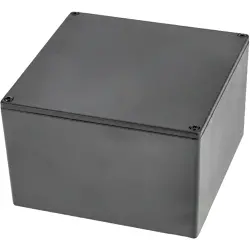 Aluminum die cast enclosure, (L x W x H) 119 x 120 x 94 mm, black (RAL 9005), IP54, 1590VFBK