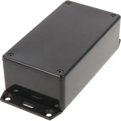 ABS enclosure, (L x W x H) 120 x 65 x 40 mm, black (RAL 9005), IP54, 1591CF2BK - 1