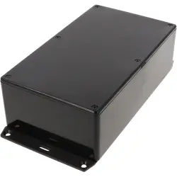 ABS enclosure, (L x W x H) 191 x 110 x 61 mm, black (RAL 9005), IP54, 1591EF2BK