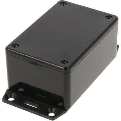 ABS enclosure, (L x W x H) 85 x 56 x 39 mm, black (RAL 9005), IP54, 1591LF2BK - 1