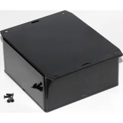 ABS enclosure, (L x W x H) 120 x 120 x 59 mm, black (RAL 9005), IP54, 1591UF2BK