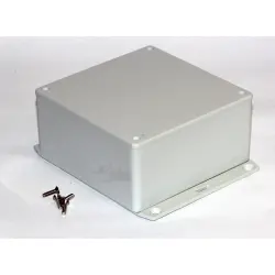 ABS enclosure, (L x W x H) 120 x 120 x 59 mm, light gray (RAL 7035), IP54, 1591UF2GY