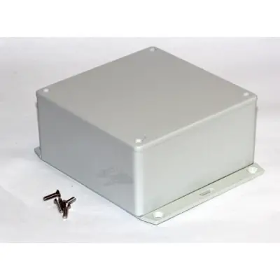 ABS enclosure, (L x W x H) 120 x 120 x 59 mm, light gray (RAL 7035), IP54, 1591UF2GY - 1