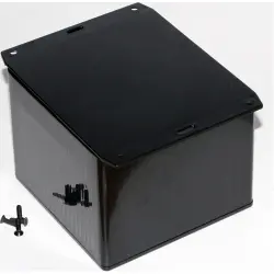 ABS enclosure, (L x W x H) 120 x 120 x 94 mm, black (RAL 9005), IP54, 1591VF2BK