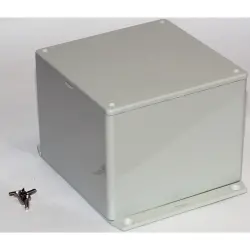 ABS enclosure, (L x W x H) 120 x 120 x 94 mm, light gray (RAL 7035), IP54, 1591VF2GY