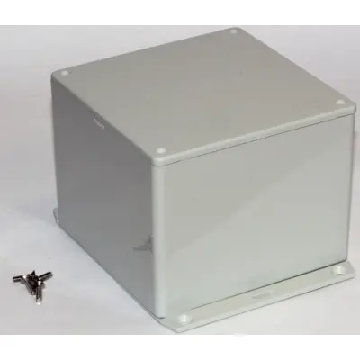 ABS enclosure, (L x W x H) 120 x 120 x 94 mm, light gray (RAL 7035), IP54, 1591VF2GY - 1