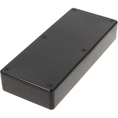ABS enclosure, (L x W x H) 166 x 71 x 29 mm, black (RAL 9005), IP54, 1591HFLBK - 1