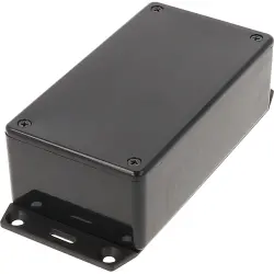 ABS enclosure, (L x W x H) 120 x 65 x 40 mm, black (RAL 9005), IP54, 1591CF2SBK
