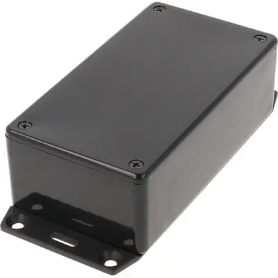 ABS enclosure, (L x W x H) 120 x 65 x 40 mm, black (RAL 9005), IP54, 1591CF2SBK - 1