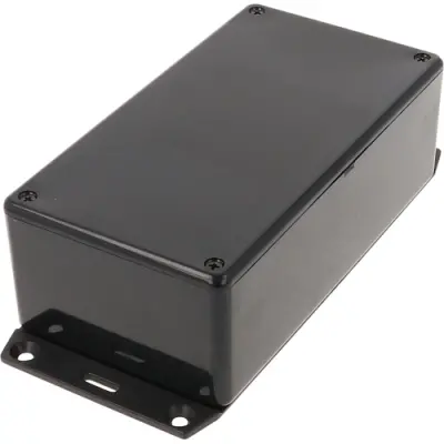 ABS enclosure, (L x W x H) 150 x 80 x 50 mm, black (RAL 9005), IP54, 1591DF2SBK - 1