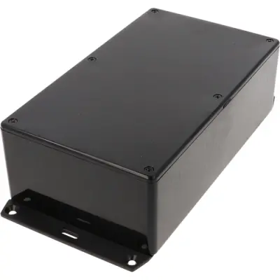 ABS enclosure, (L x W x H) 191 x 110 x 61 mm, black (RAL 9005), IP54, 1591EF2SBK - 1