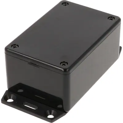 ABS enclosure, (L x W x H) 85 x 56 x 39 mm, black (RAL 9005), IP54, 1591LF2SBK - 1