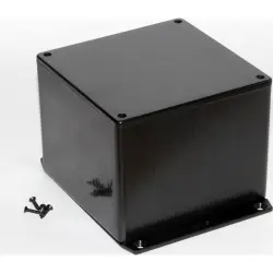 ABS enclosure, (L x W x H) 120 x 120 x 94 mm, black (RAL 9005), IP54, 1591VF2SBK