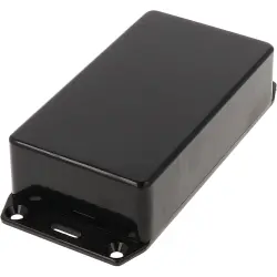 ABS enclosure, (L x W x H) 112 x 62 x 31 mm, black (RAL 9005), IP54, 1591BSFLBK