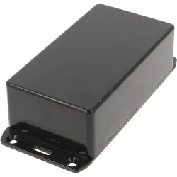ABS enclosure, (L x W x H) 120 x 65 x 40 mm, black (RAL 9005), IP54, 1591CSFLBK