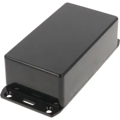 ABS enclosure, (L x W x H) 120 x 65 x 40 mm, black (RAL 9005), IP54, 1591CSFLBK - 1