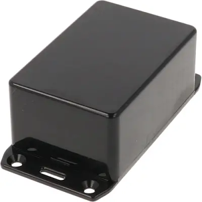 ABS enclosure, (L x W x H) 85 x 56 x 39 mm, black (RAL 9005), IP54, 1591LSFLBK - 1