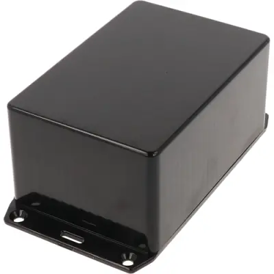 ABS enclosure, (L x W x H) 120 x 80 x 59 mm, black (RAL 9005), IP54, 1591TSFLBK - 1