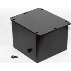 ABS enclosure, (L x W x H) 120 x 120 x 94 mm, black (RAL 9005), IP54, 1591VSFLBK