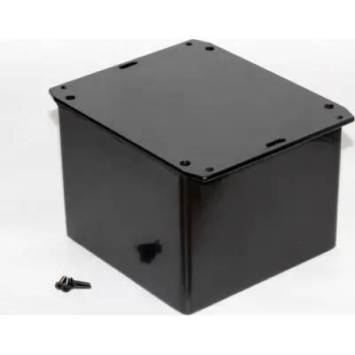 ABS enclosure, (L x W x H) 120 x 120 x 94 mm, black (RAL 9005), IP54, 1591VSFLBK - 1