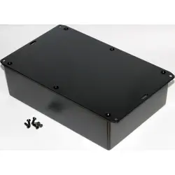 ABS enclosure, (L x W x H) 221 x 150 x 58 mm, black (RAL 9005), IP54, 1591XXFFLBK