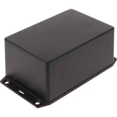 ABS enclosure, (L x W x H) 122 x 81 x 56 mm, black (RAL 9005), IP54, 1591XXTFLBK - 1