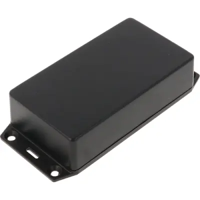 ABS enclosure, (L x W x H) 112 x 64 x 28 mm, black (RAL 9005), IP54, 1591XXBSFLBK - 1