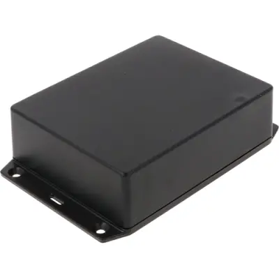 ABS enclosure, (L x W x H) 122 x 94 x 36 mm, black (RAL 9005), IP54, 1591XXGSFLBK - 1