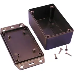 ABS enclosure, (L x W x H) 86 x 56 x 36 mm, black (RAL 9005), IP54, 1591XXLSFLBK