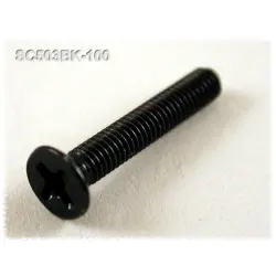 Screw, steel, (L) 18 mm, black, 1594MS100BK