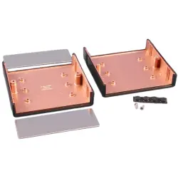End plate, aluminum, natural, for series 1598R, 1598PLH-AL