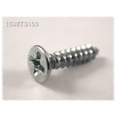 Screw, steel, (L) 16 mm, black, 1598TS100 - 1